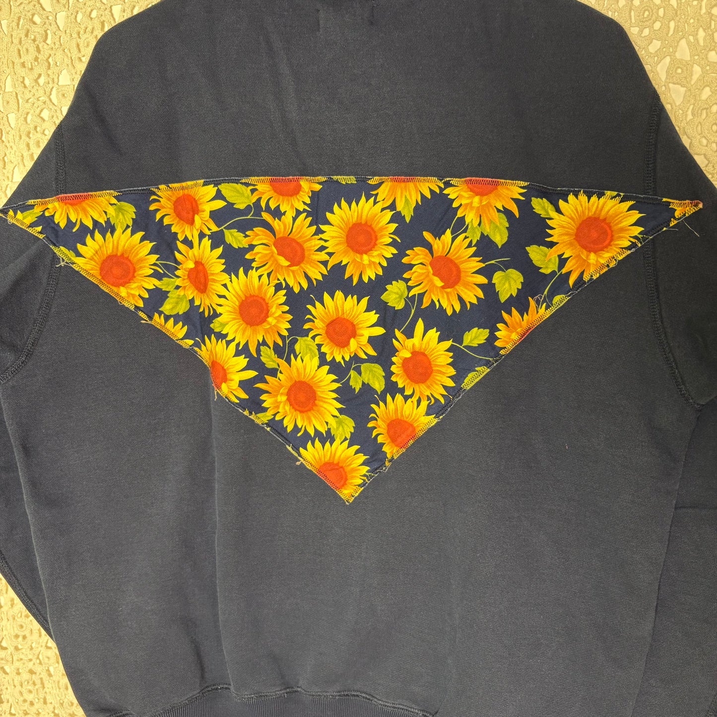 M/L Black Sunflower Quarter Zip