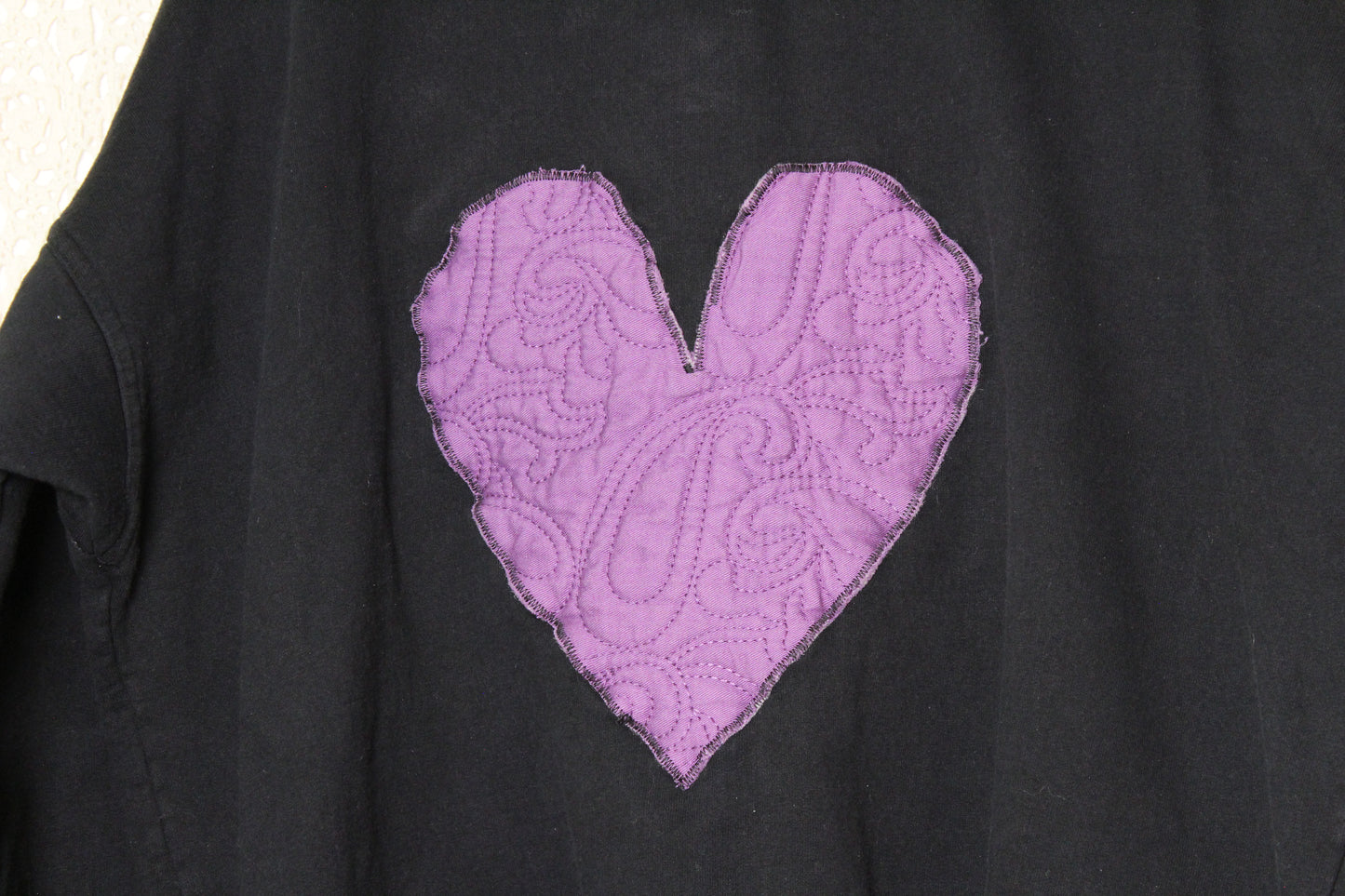 XL Purple Hearts Patch Quarter Zip