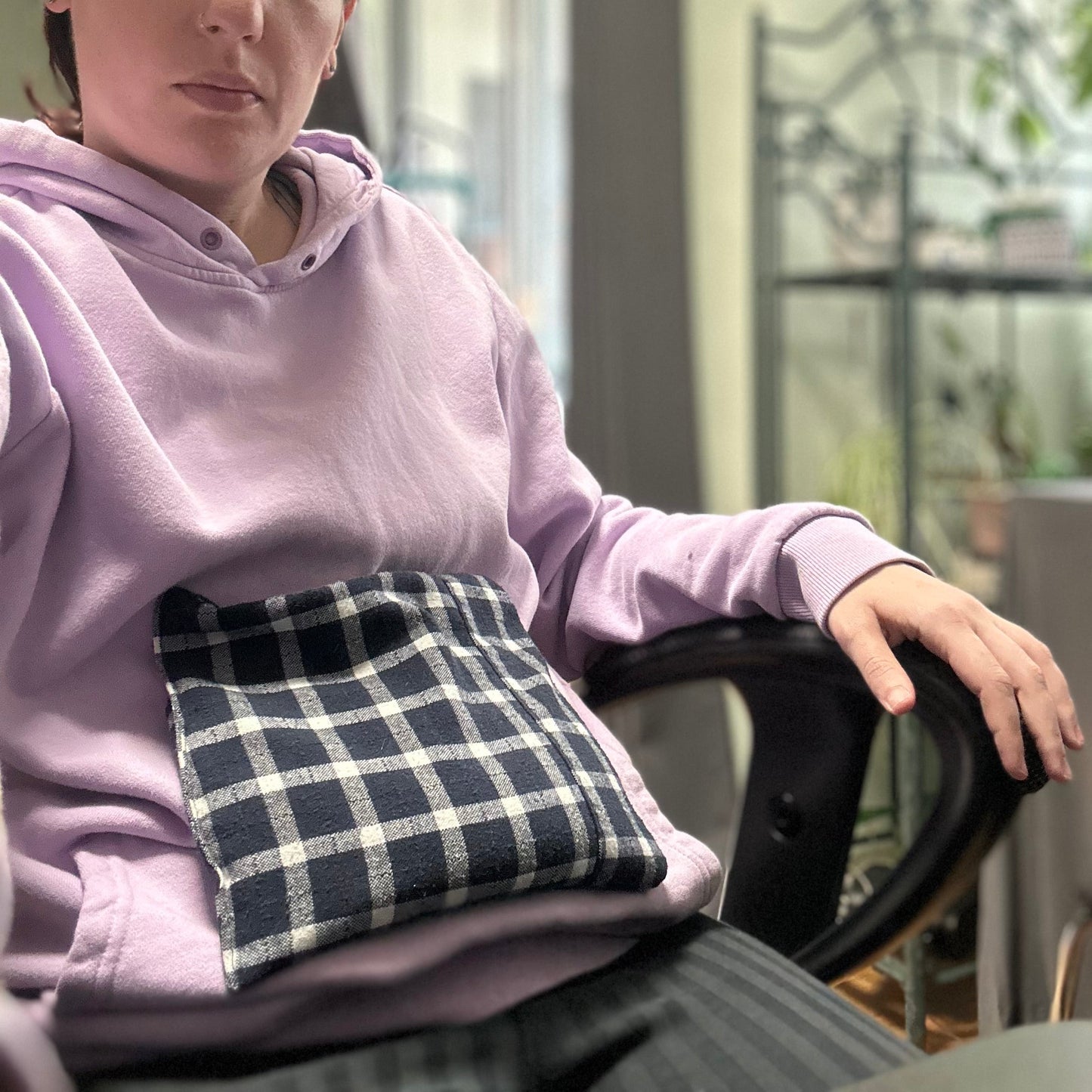 Pink Plaid Lap Heat Pad