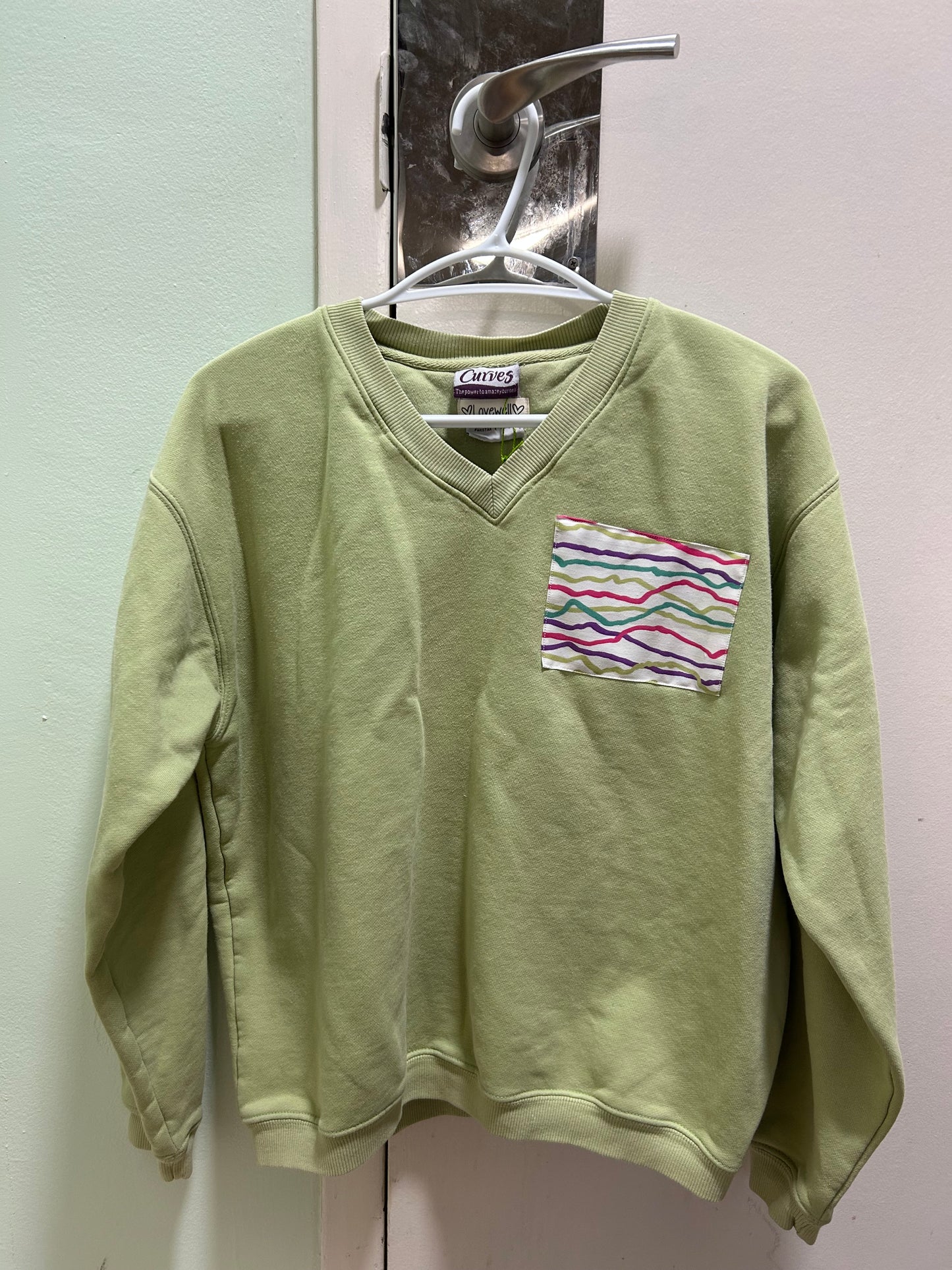 M Green Squiggle Patch Sweatshirt