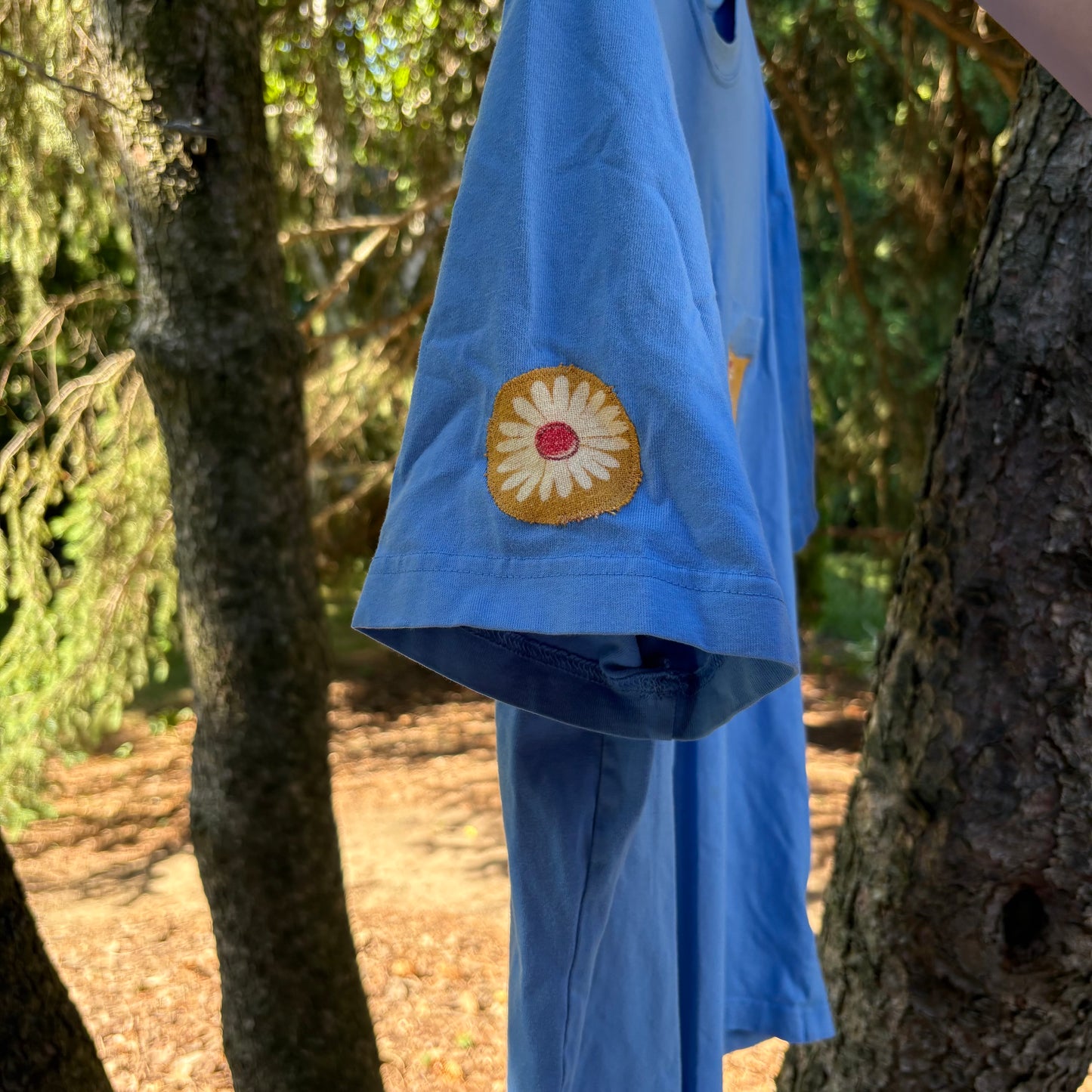 XL Blue Mickey Patch Tee