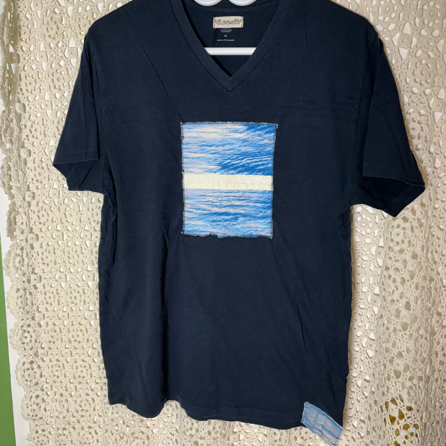 Navy Waves Patch Tee