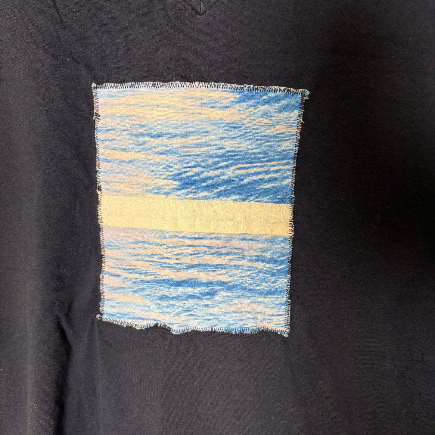 Navy Waves Patch Tee