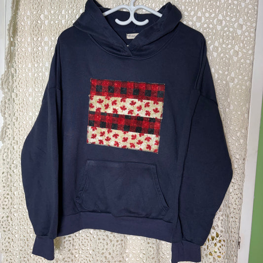 S/M Navy Canada Patch Hoodie