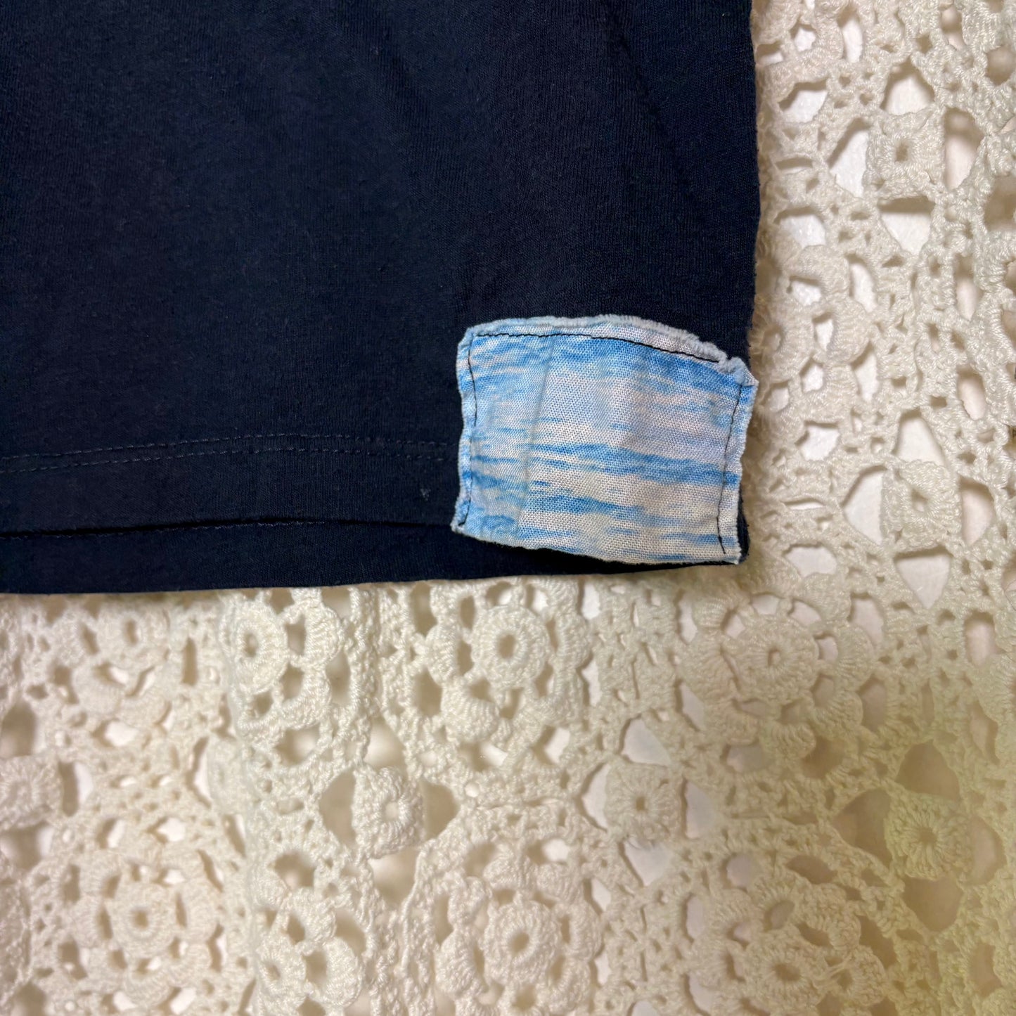 Navy Waves Patch Tee