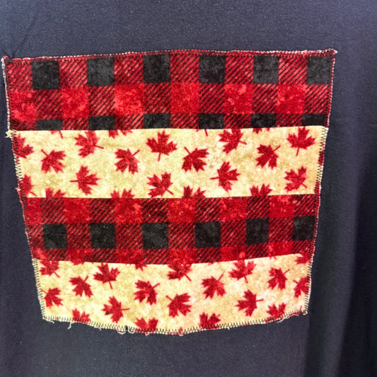 L/XL Navy Canada Patch Long Sleeve