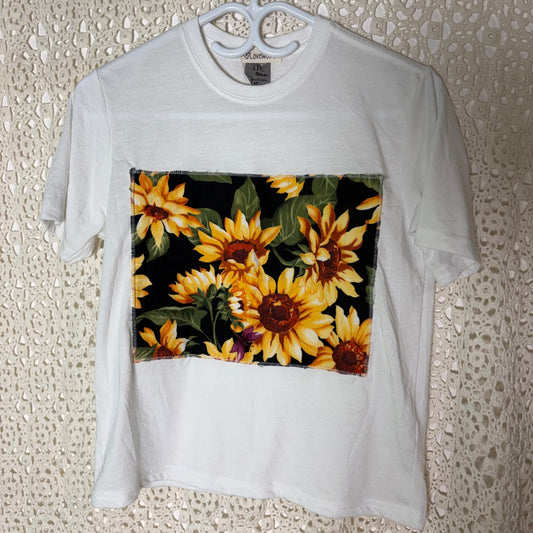 S White Sunflower Patch Tee 1