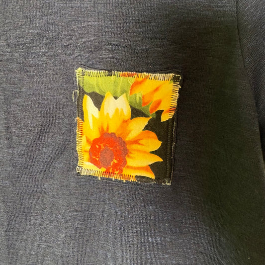 S Navy Sunflower Patch Tee