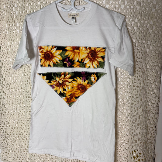 S White Sunflower Patch Tee 2