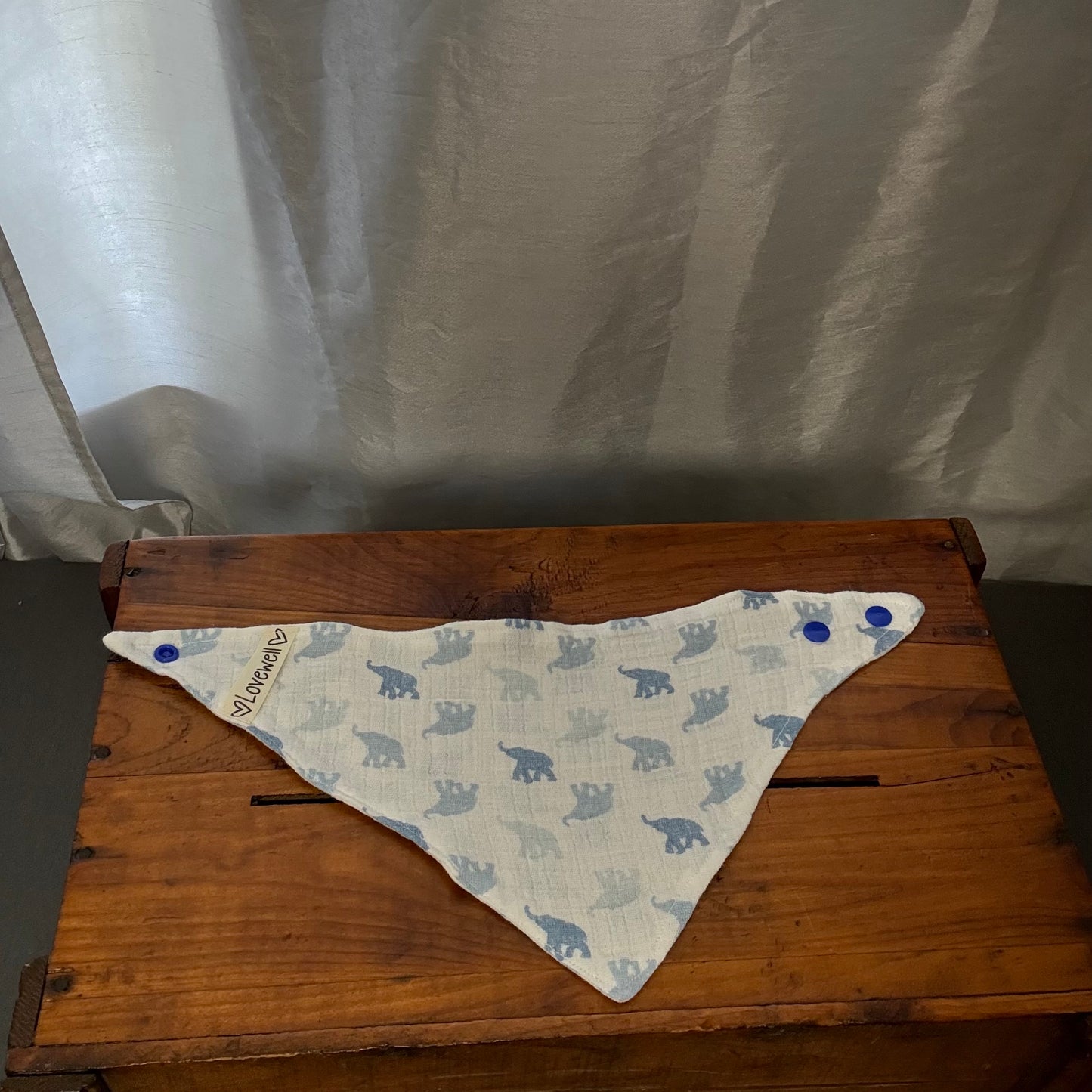 Blue Elephant Bib