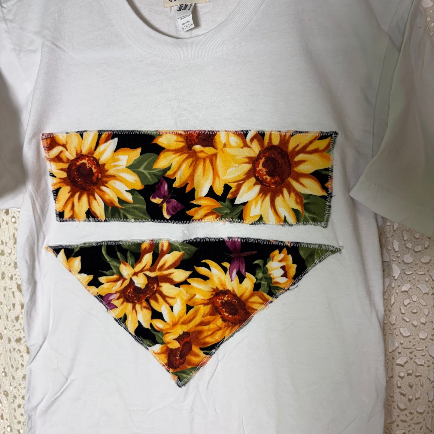 S White Sunflower Patch Tee 2