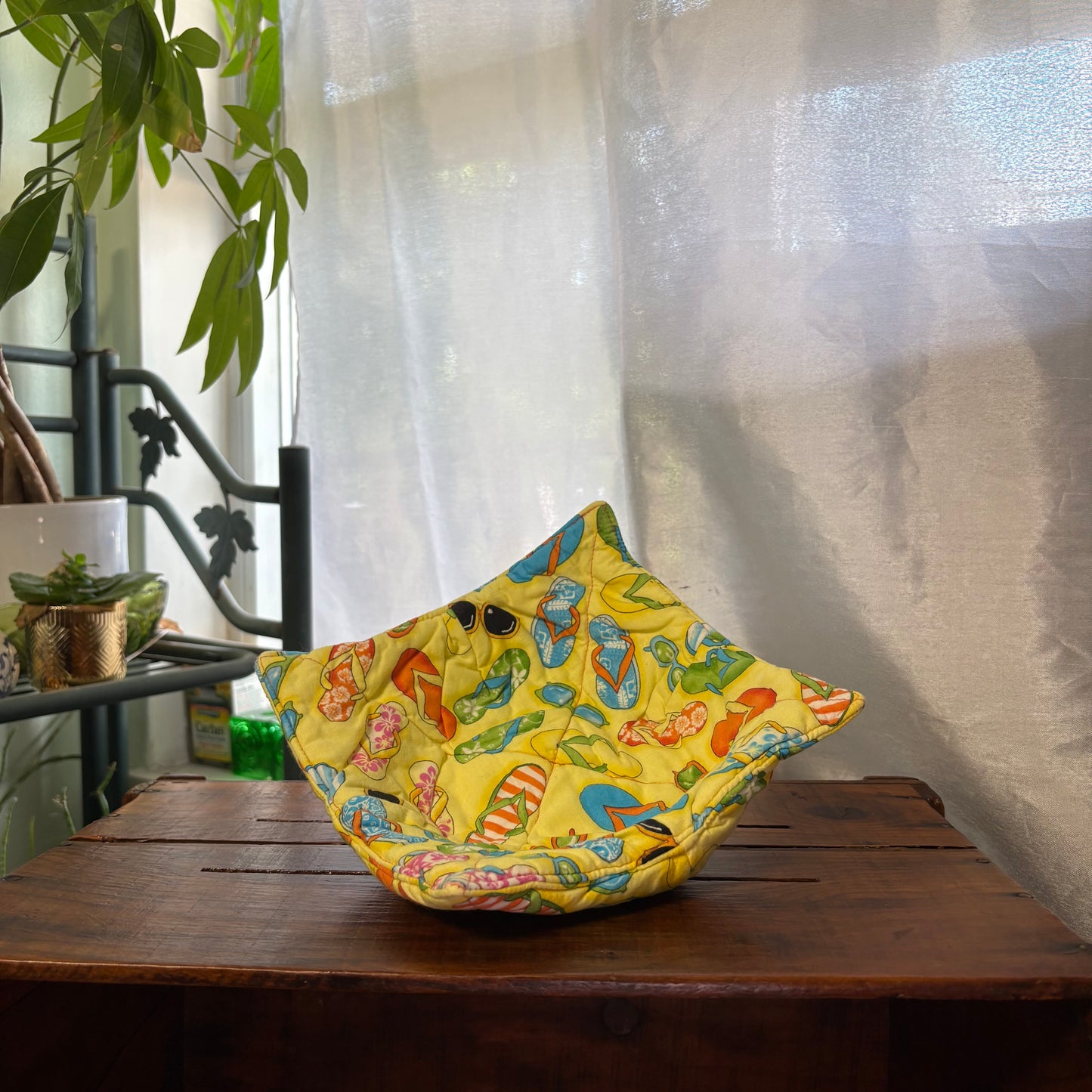 Yellow Flip Flops Bowl Cozy