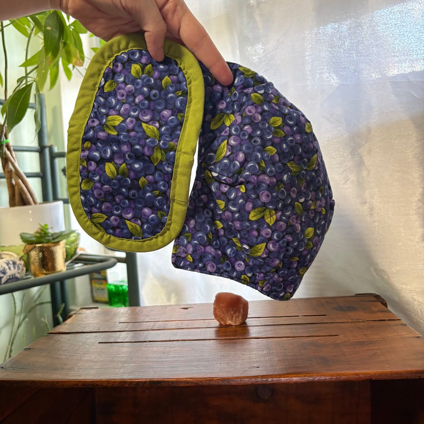 Green Blueberry Bowl Cozy Set