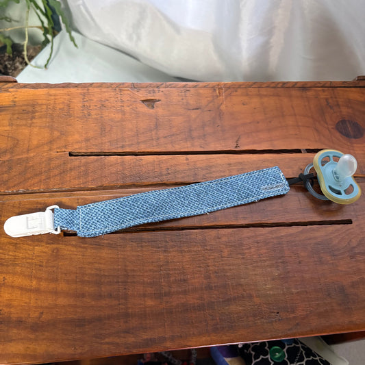 Blue Pacifier Clip