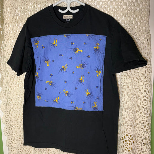 XL Black Bow Patch Tee 2