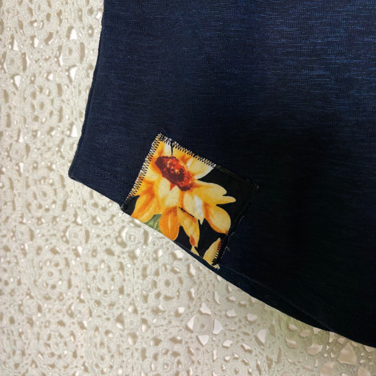 S Navy Sunflower Patch Tee