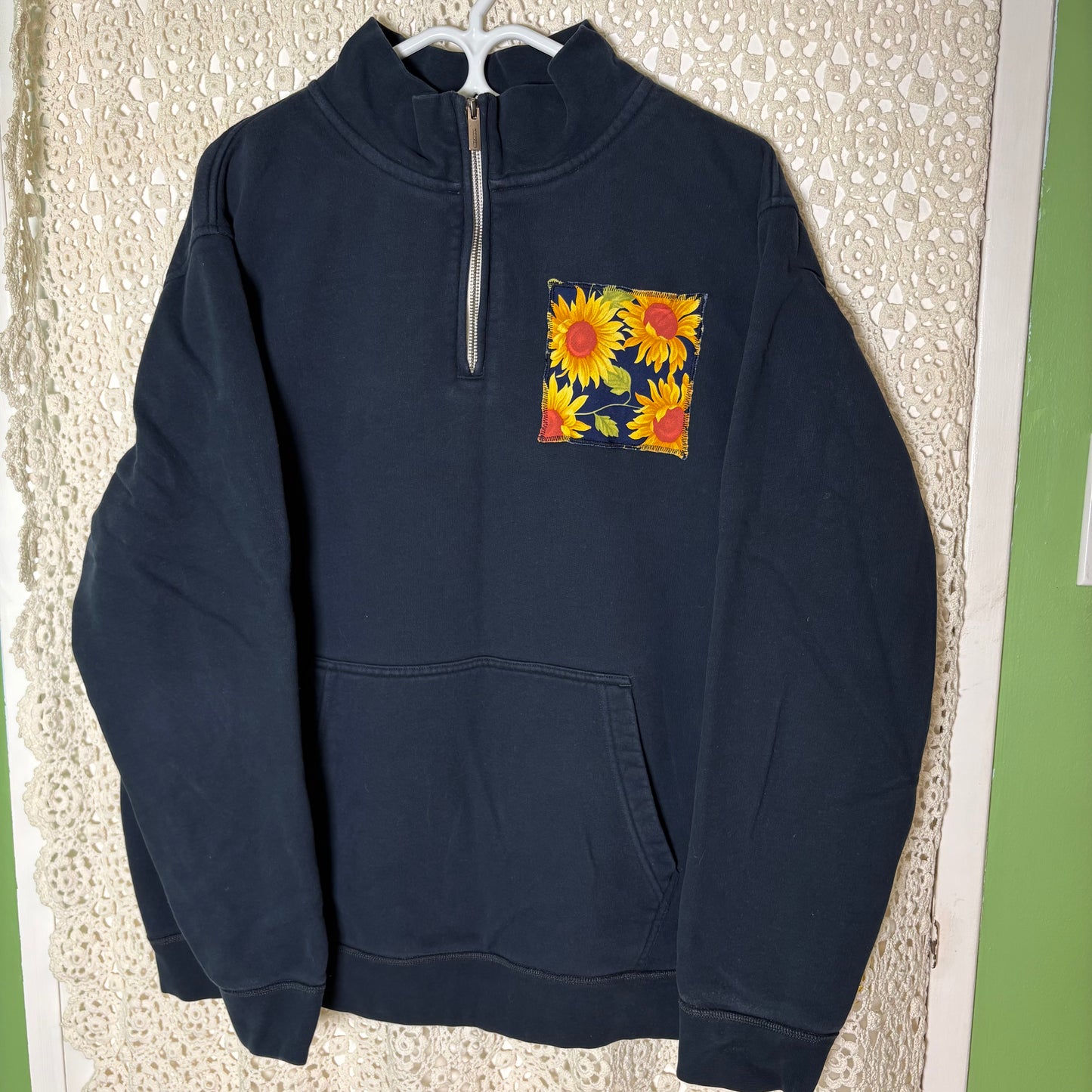 L/XXL Navy Sunflower Quarter Zip