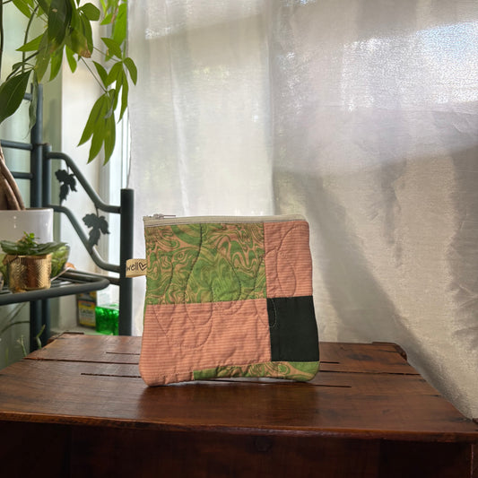 Pink Moss Zipper Pouch
