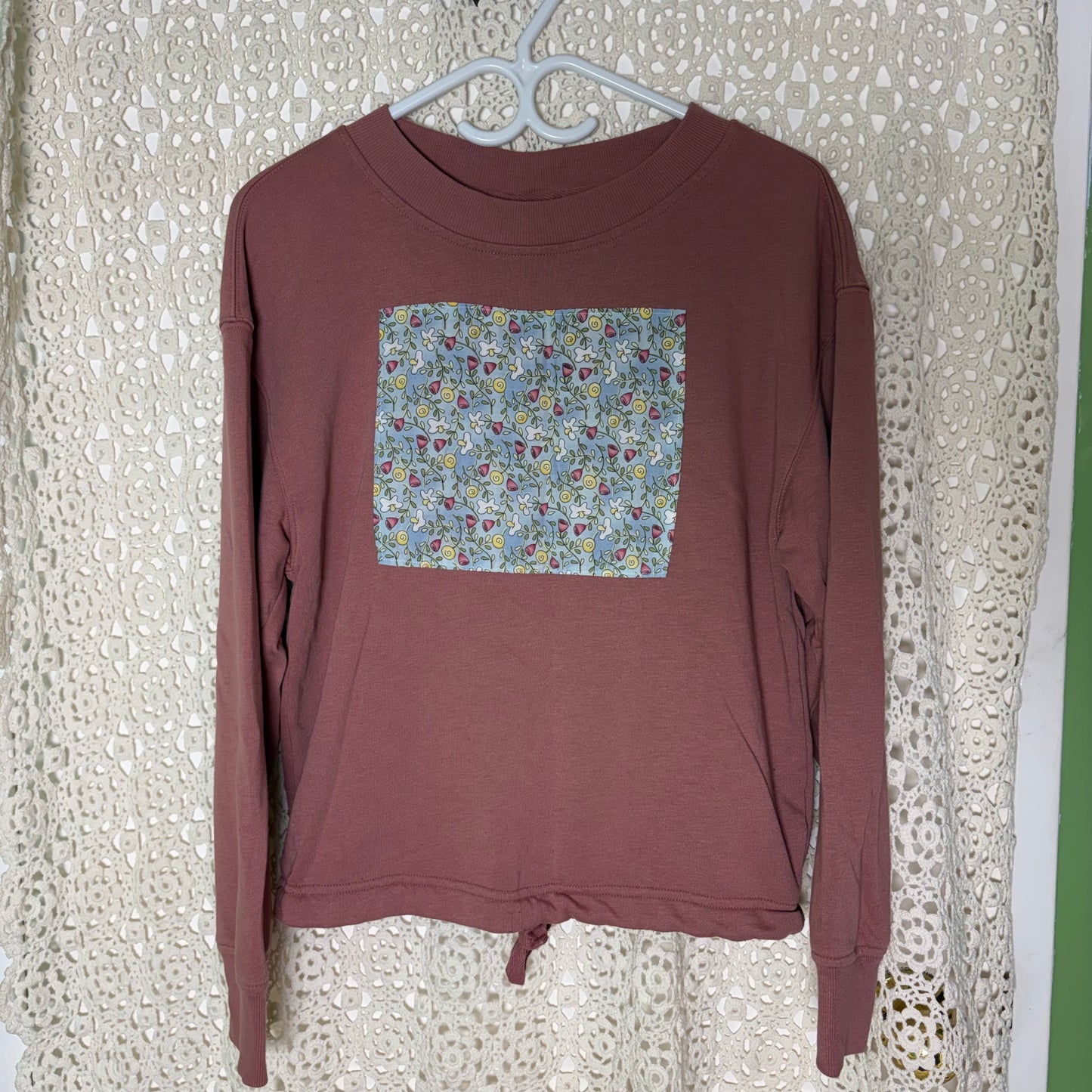 XS/S Pink Floral Patch Long Sleeve