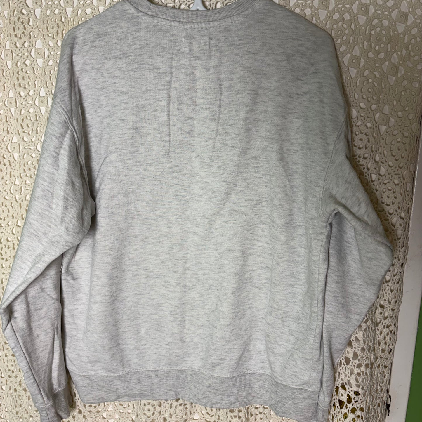 M Grey Sunflower Patch Crew Sweater