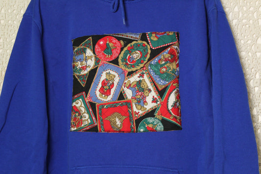 M Blue Holiday Hoodie