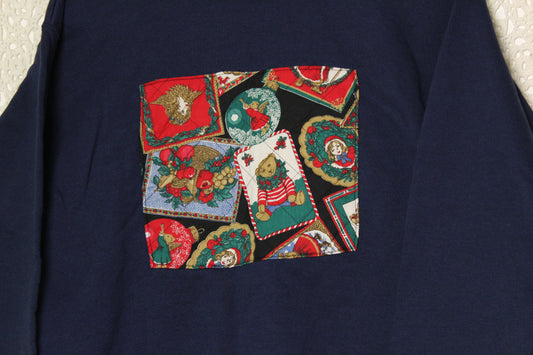 S Navy Holiday Sweater