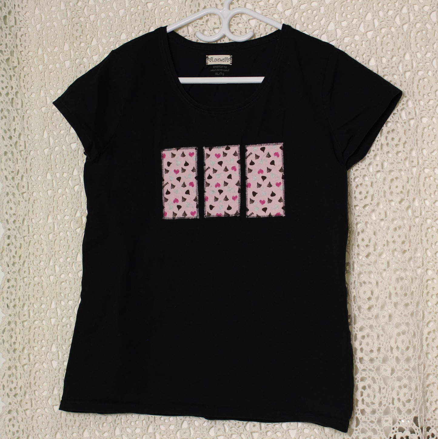 L Black Hershey Kisses Patch Tee