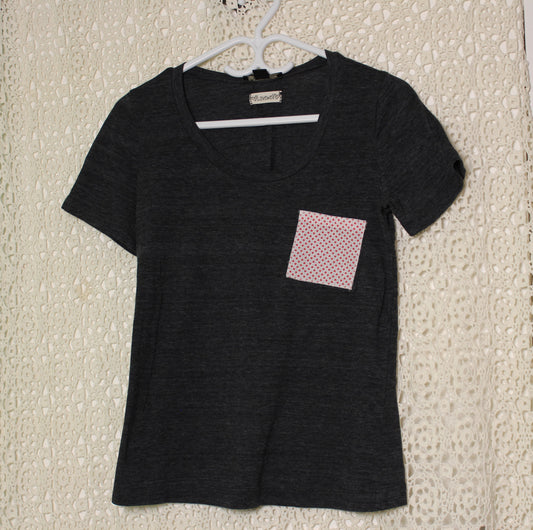 S Grey Hearts Pocket Patch Tee
