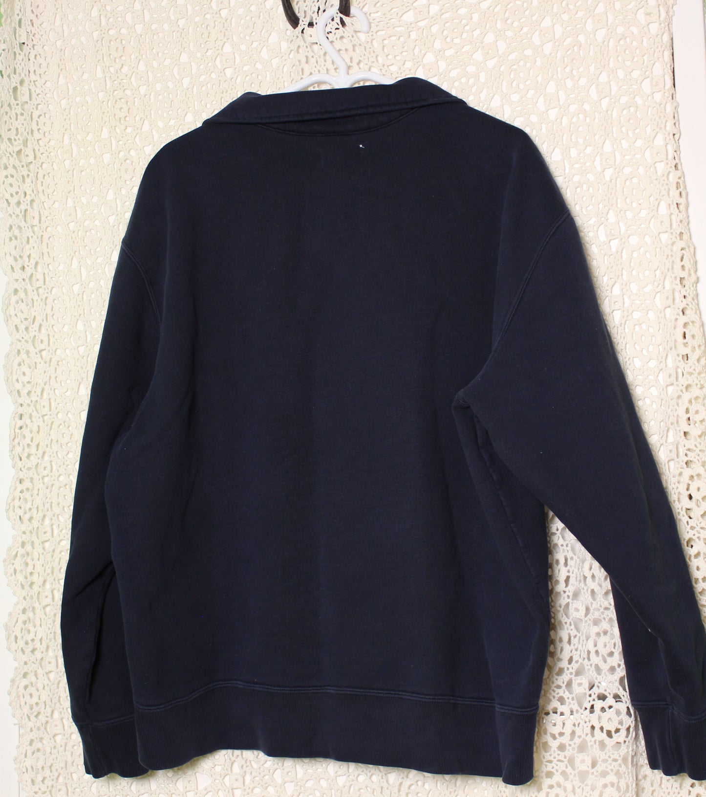 XL XO Green Heart Patch Quarter Zip