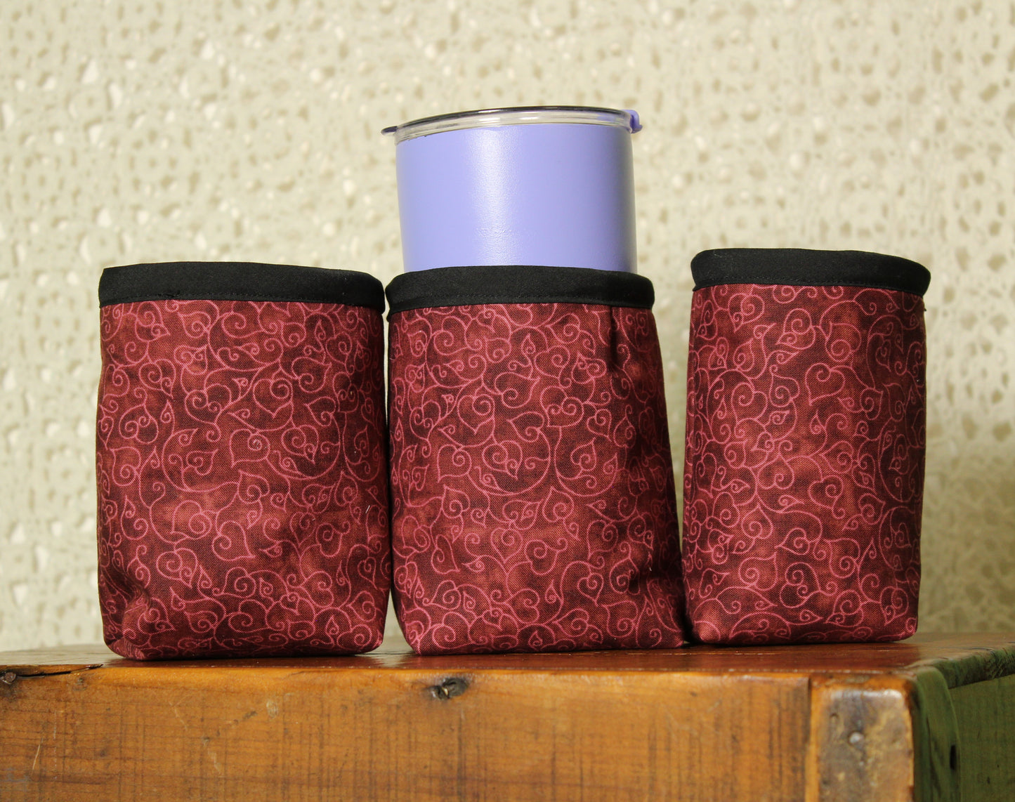 Red Hearts Cup Cozys