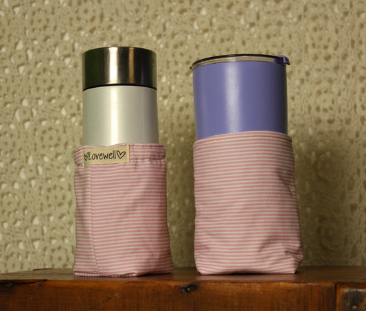 Pink Stripes Cup Cozys