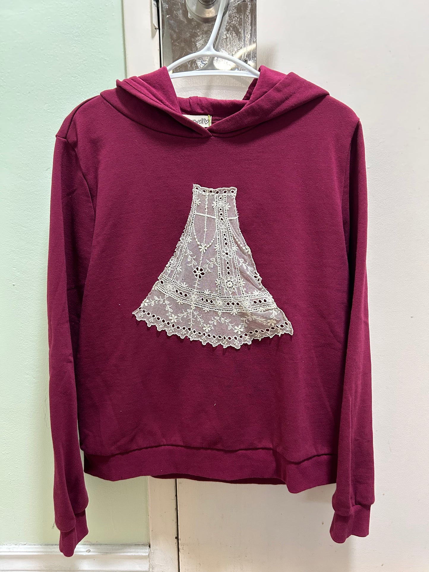 L Lace Doily Hoodie