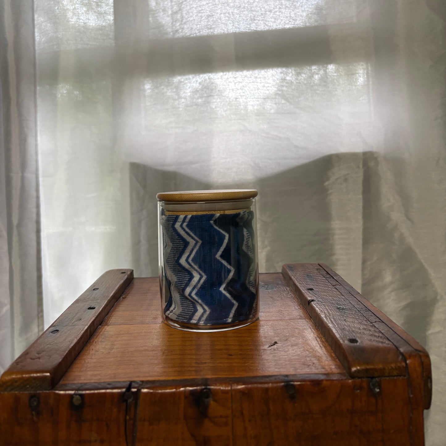 Blue Zigzag Reusable Face Pads