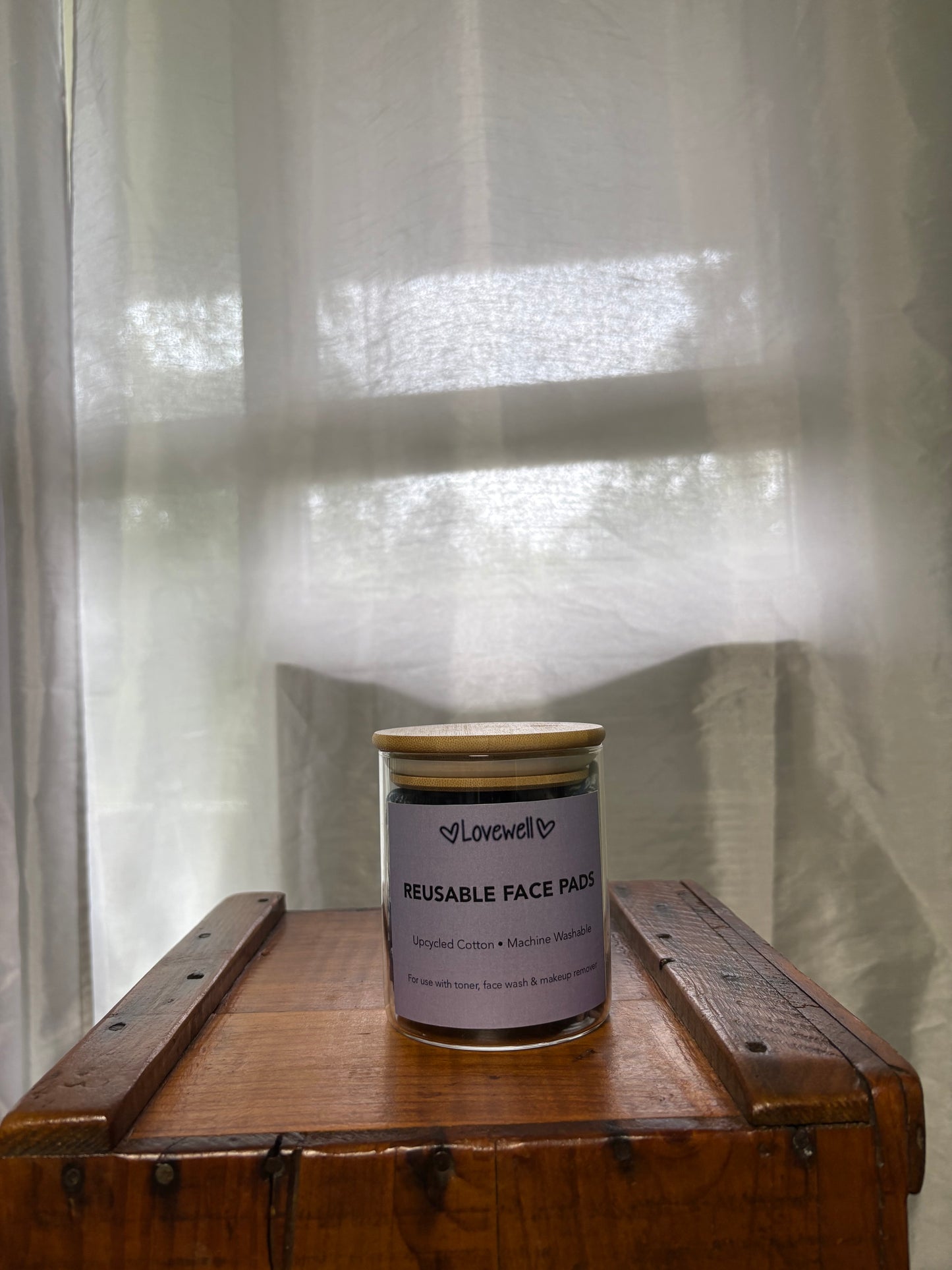 Blue Zigzag Reusable Face Pads