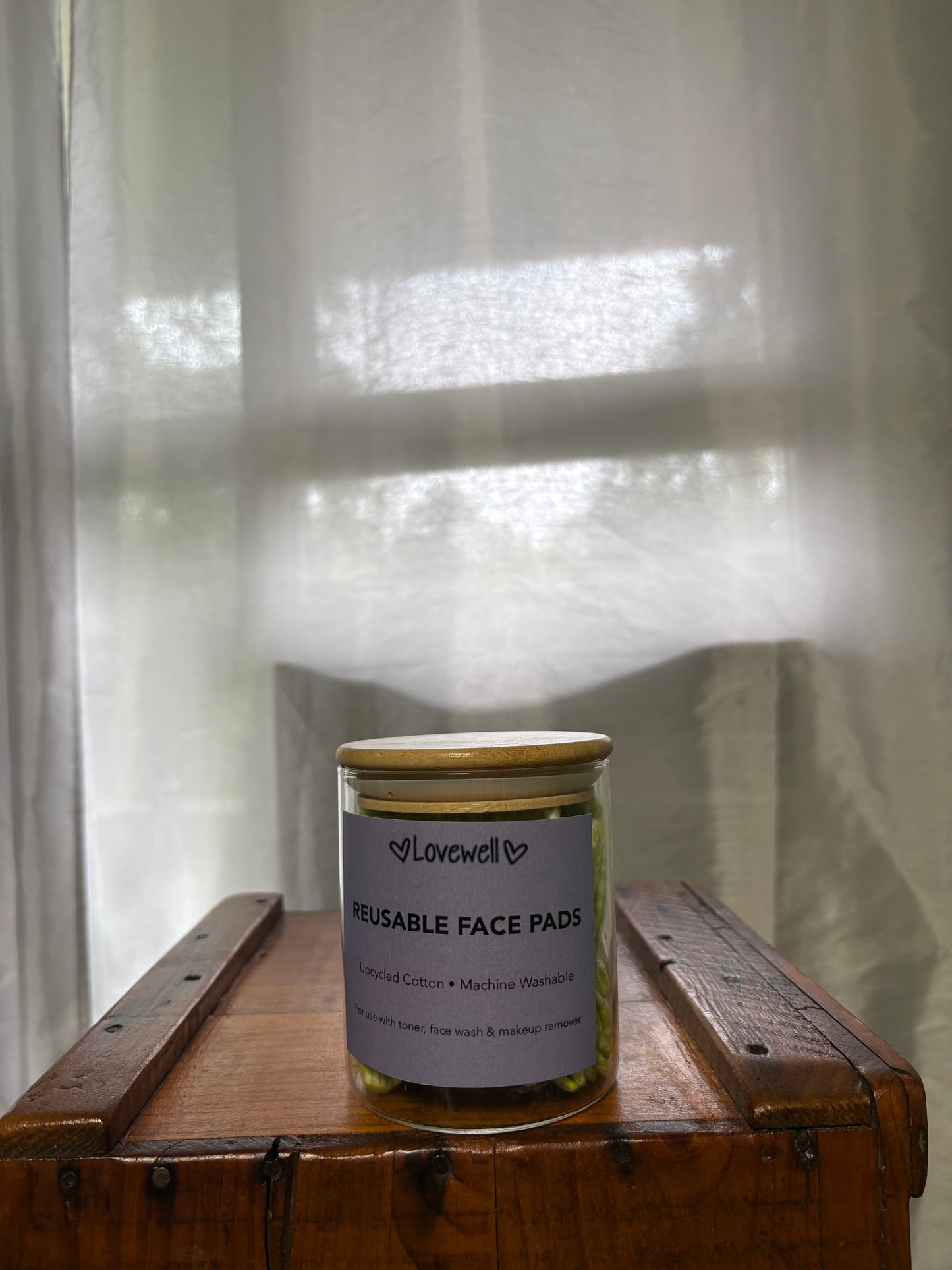 Green Floral Reusable Face Pads