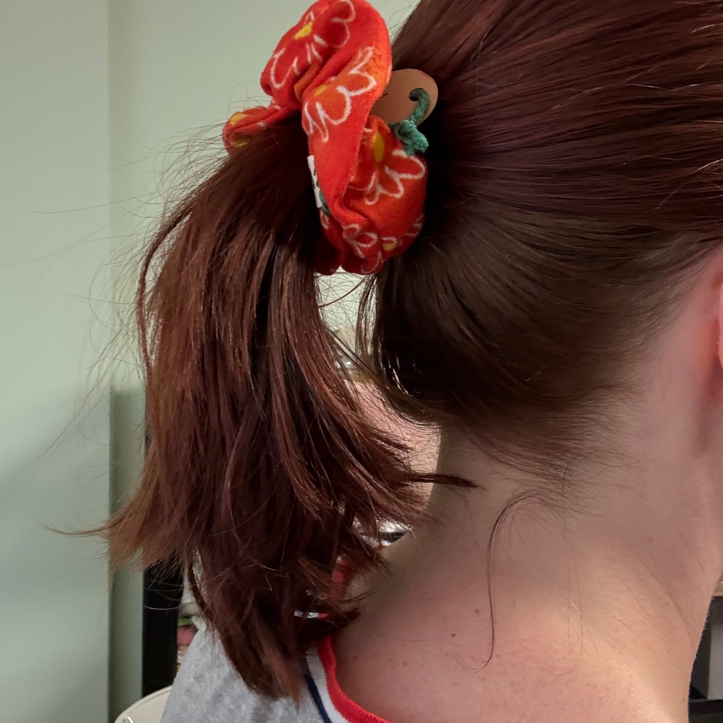 Orange Daisy Scrunchie