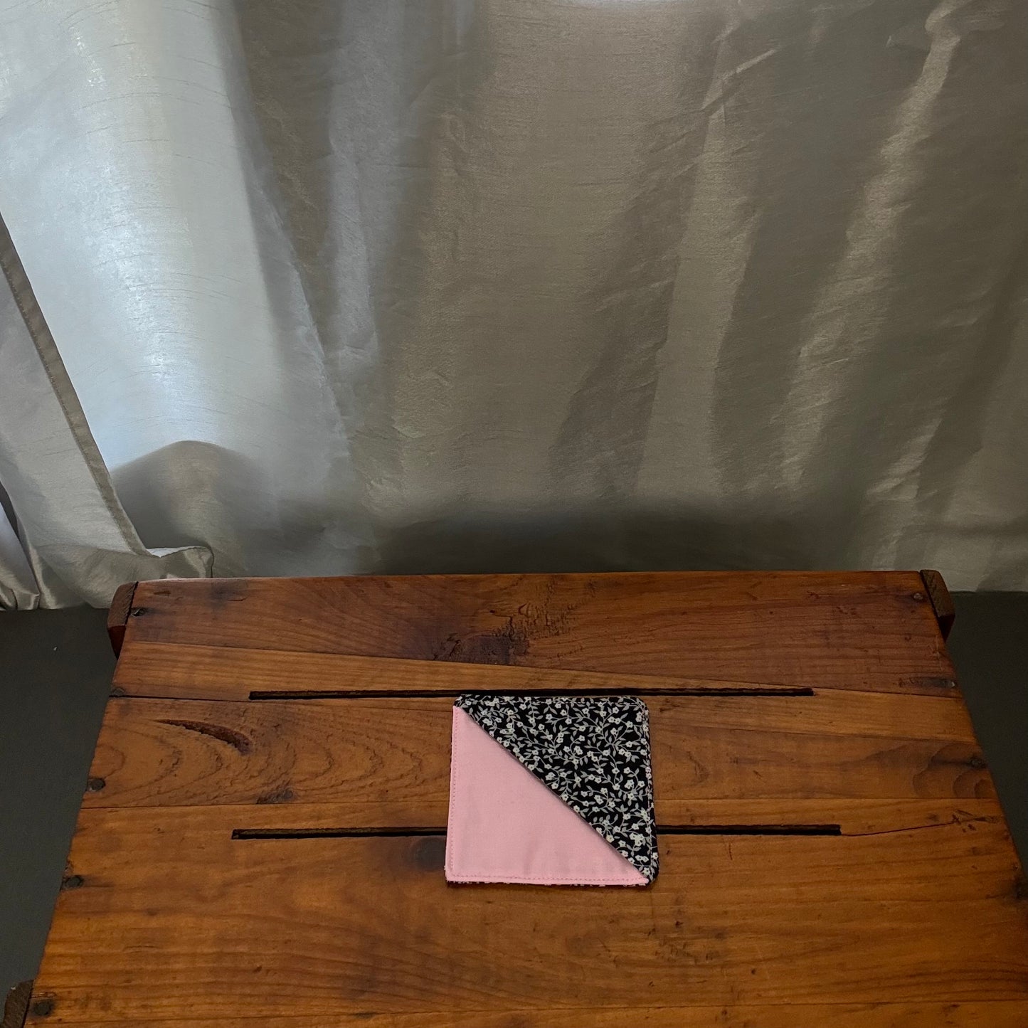 Black Floral+Pink Bookmark