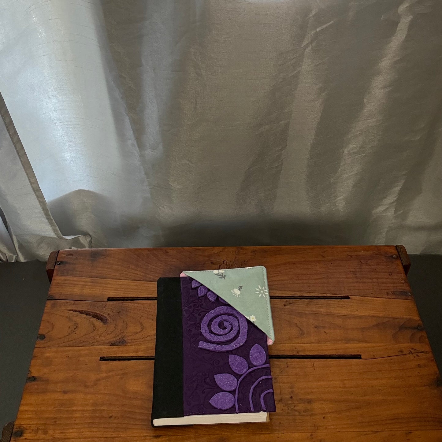 Pink+Green Floral Bookmark