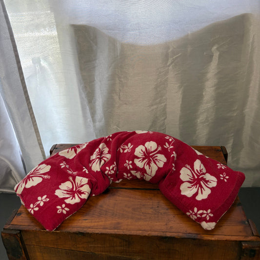 Red Flower Long Heat Pad