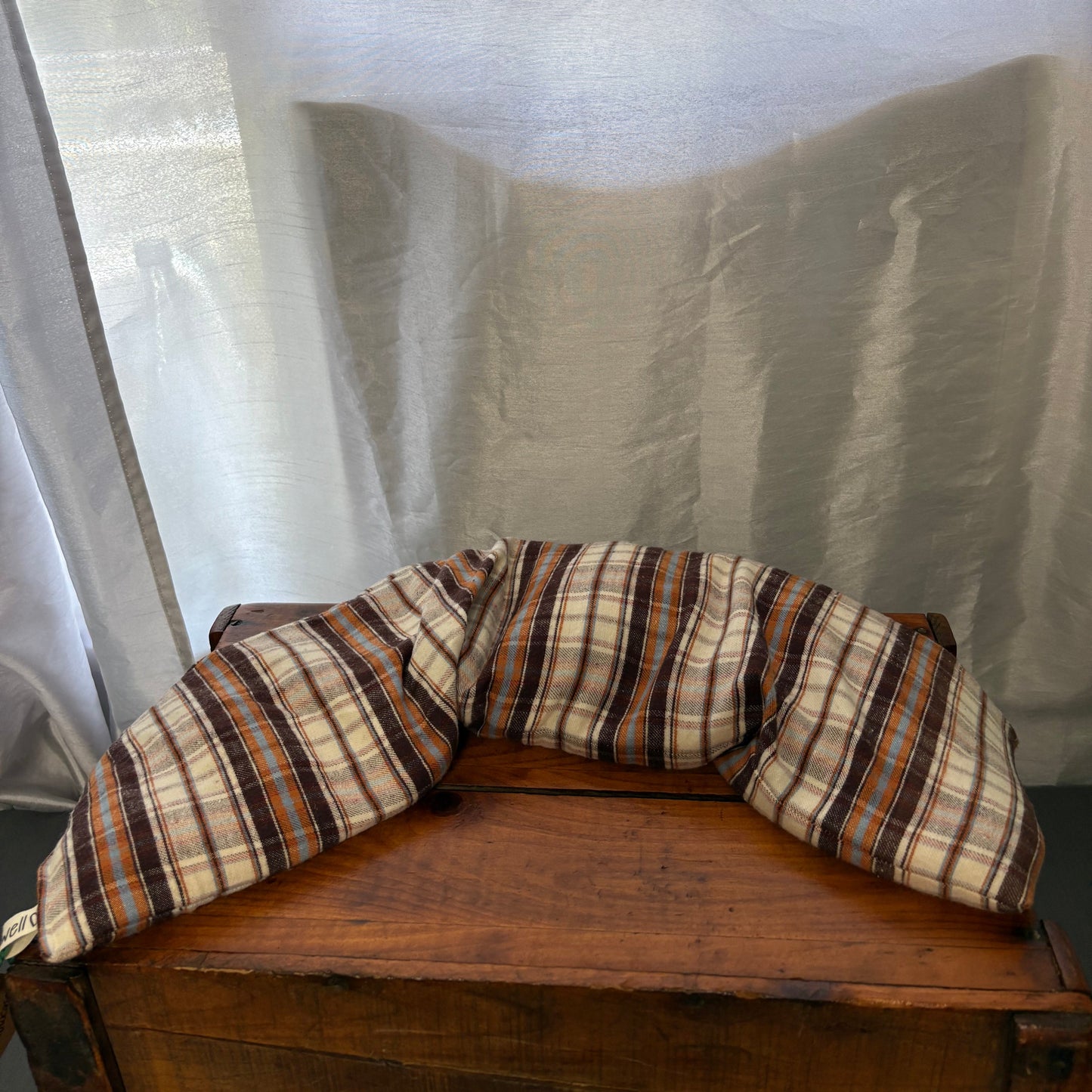 Brown Plaid Long Heat Pad