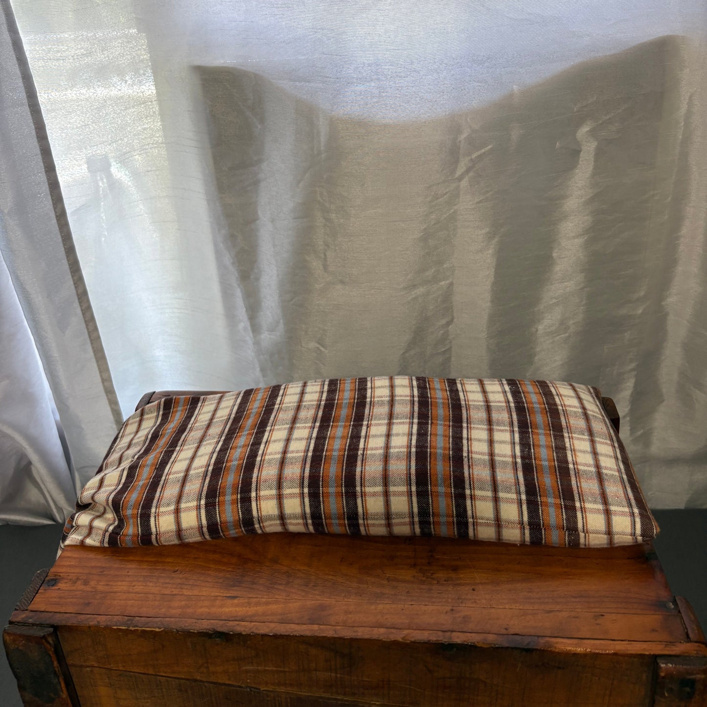 Brown Plaid Long Heat Pad