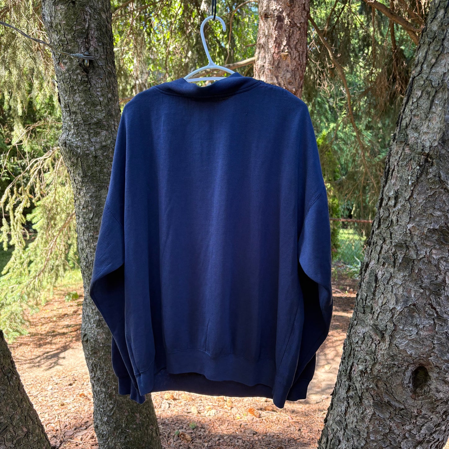 L Navy Mickey Patch Quarter Zip