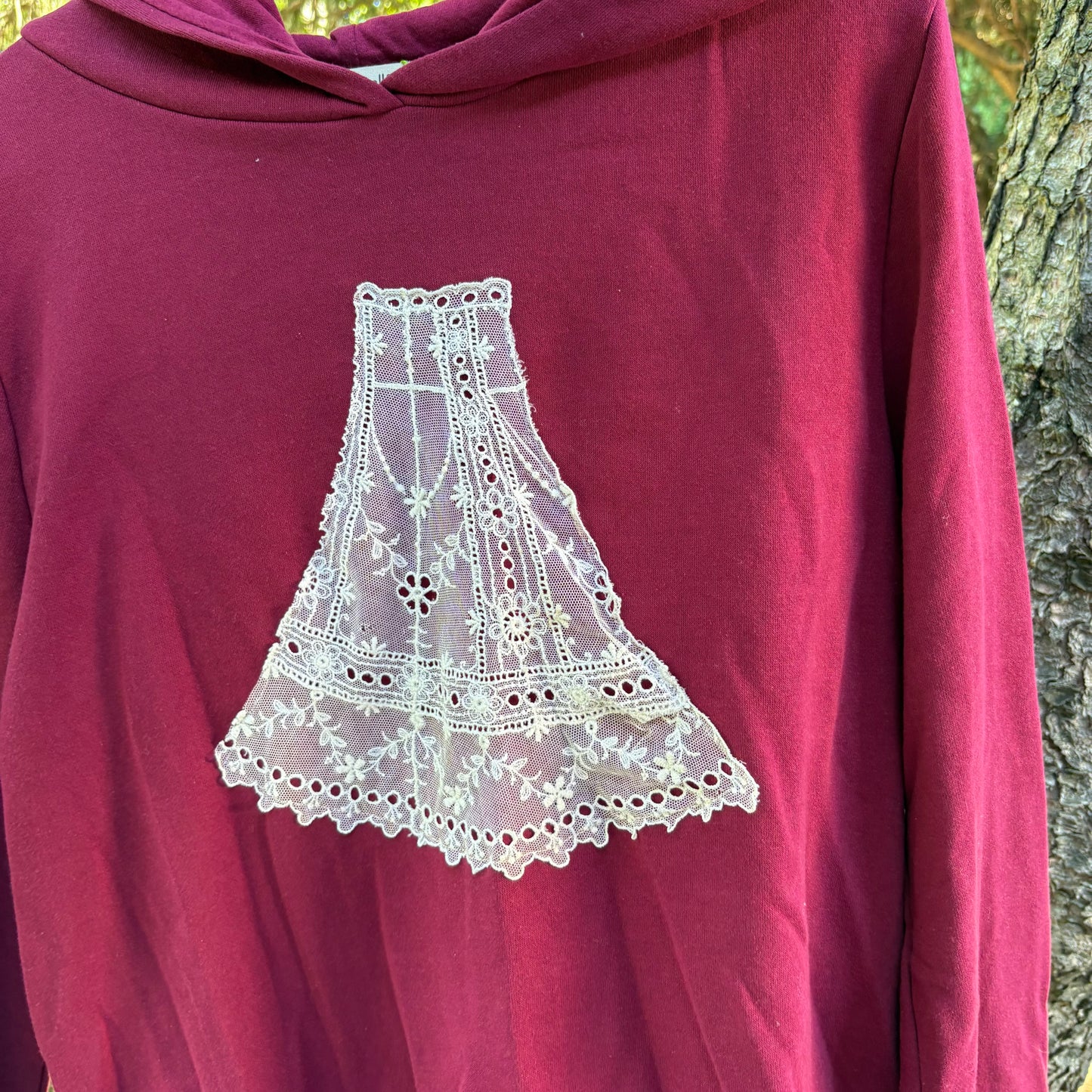 L Lace Doily Hoodie