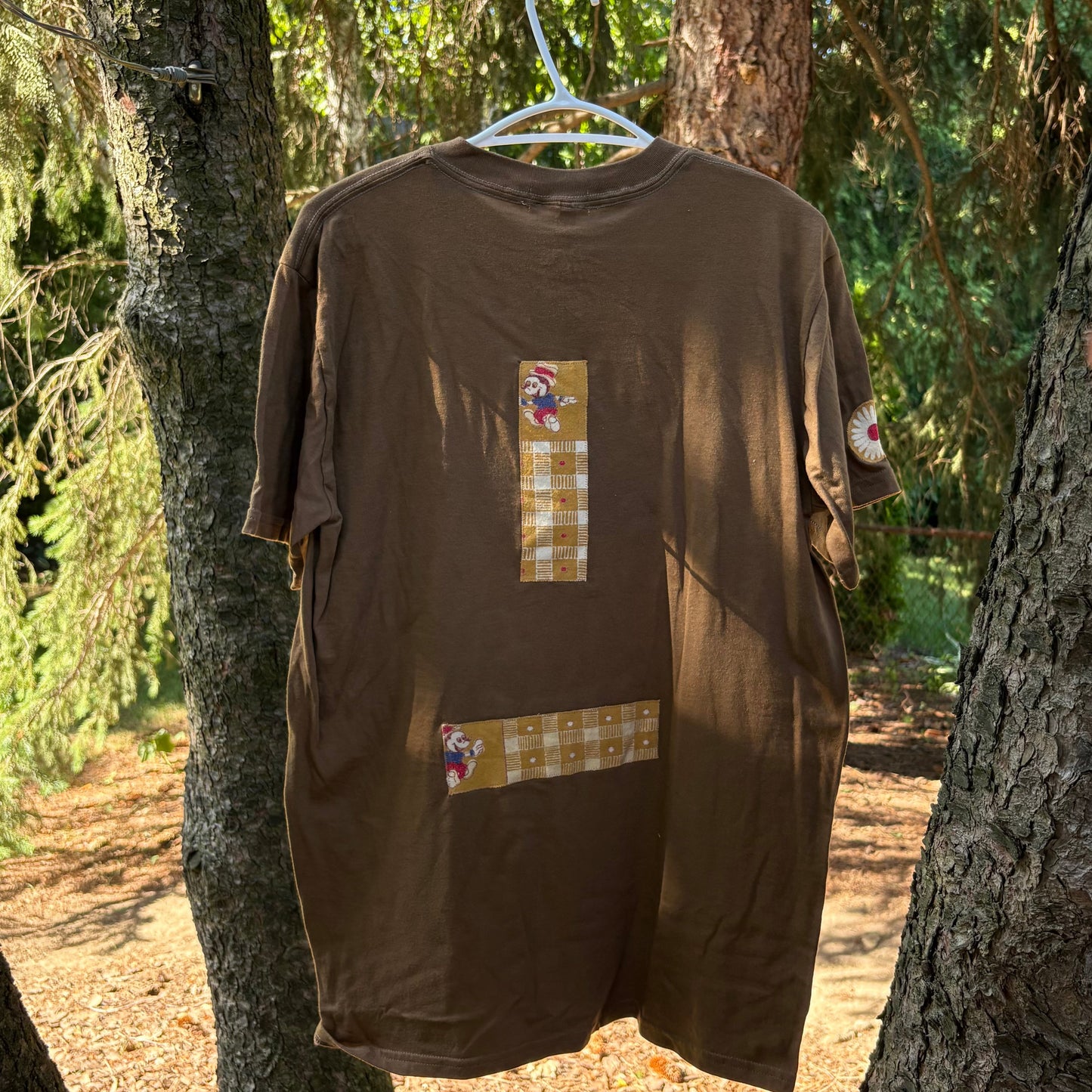 XL Brown Mickey Patch Tee