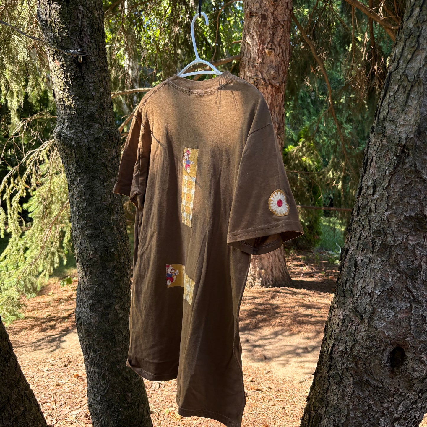 XL Brown Mickey Patch Tee