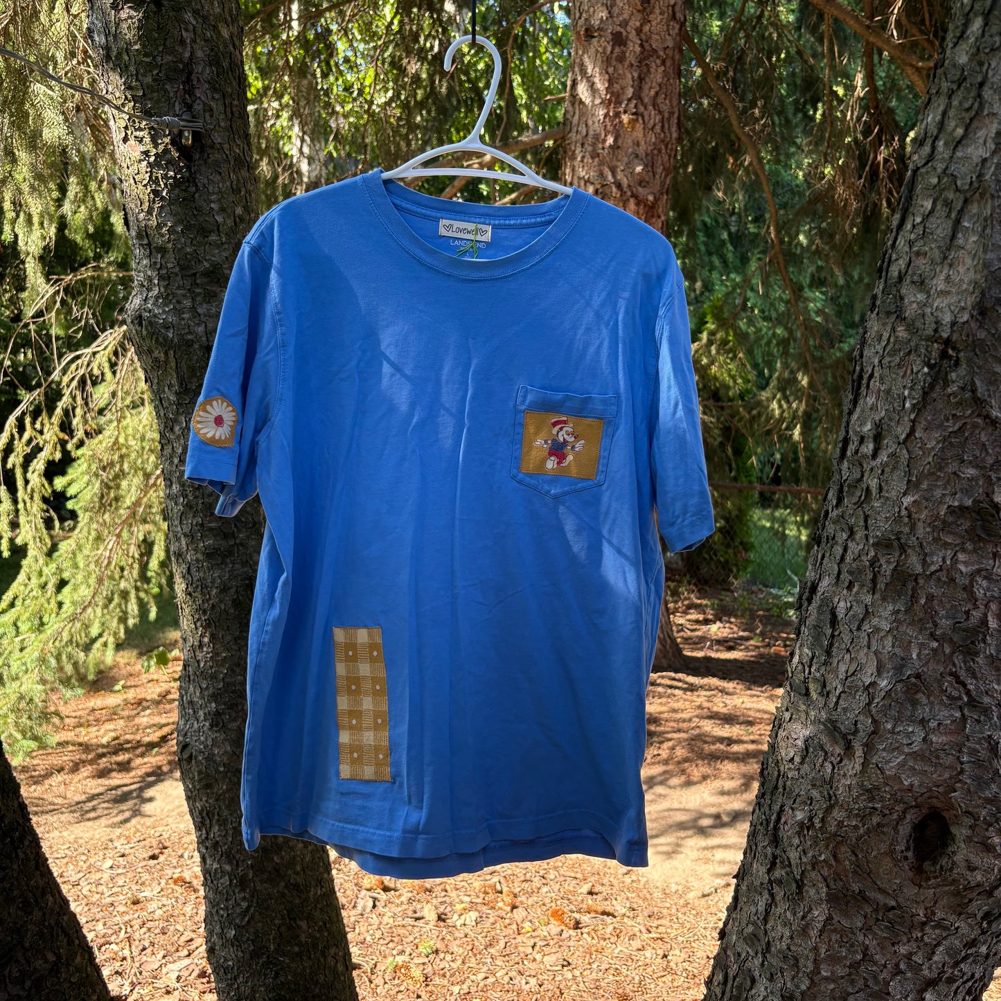 XL Blue Mickey Patch Tee