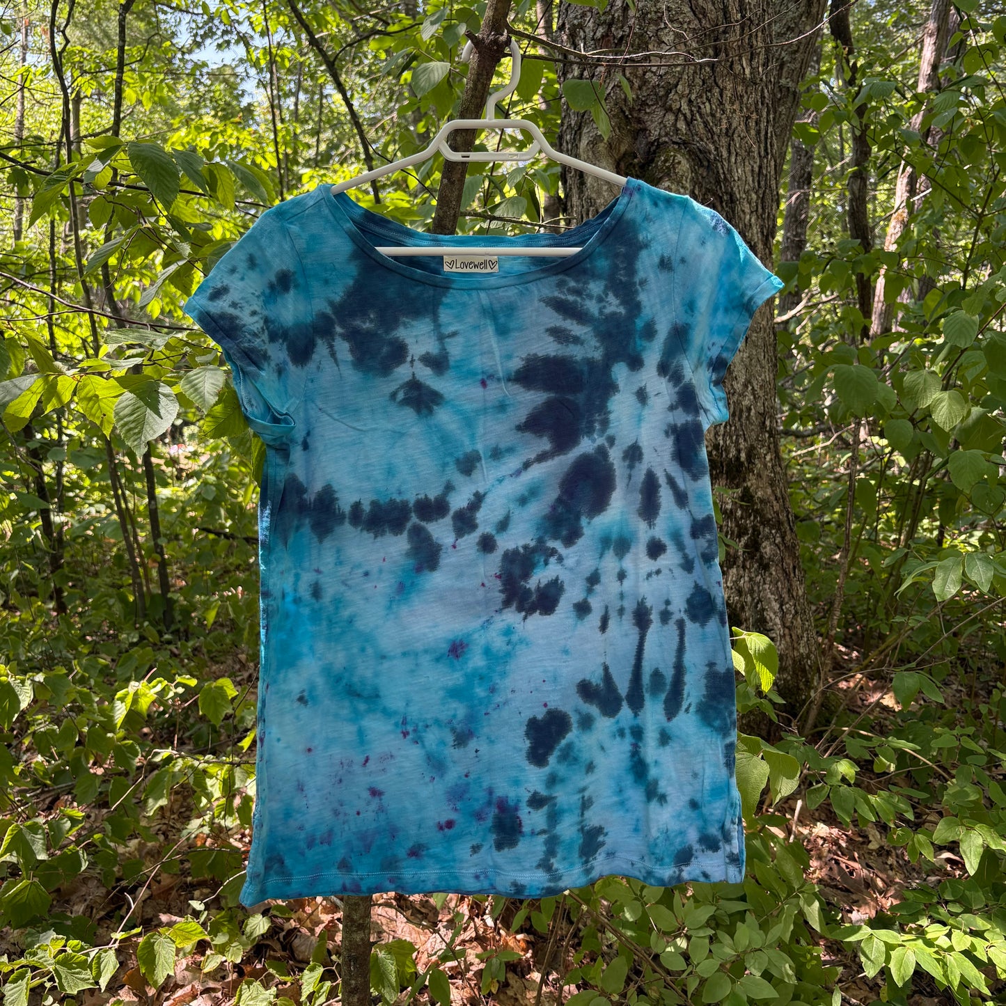 S/M Indigo Swirl Tee