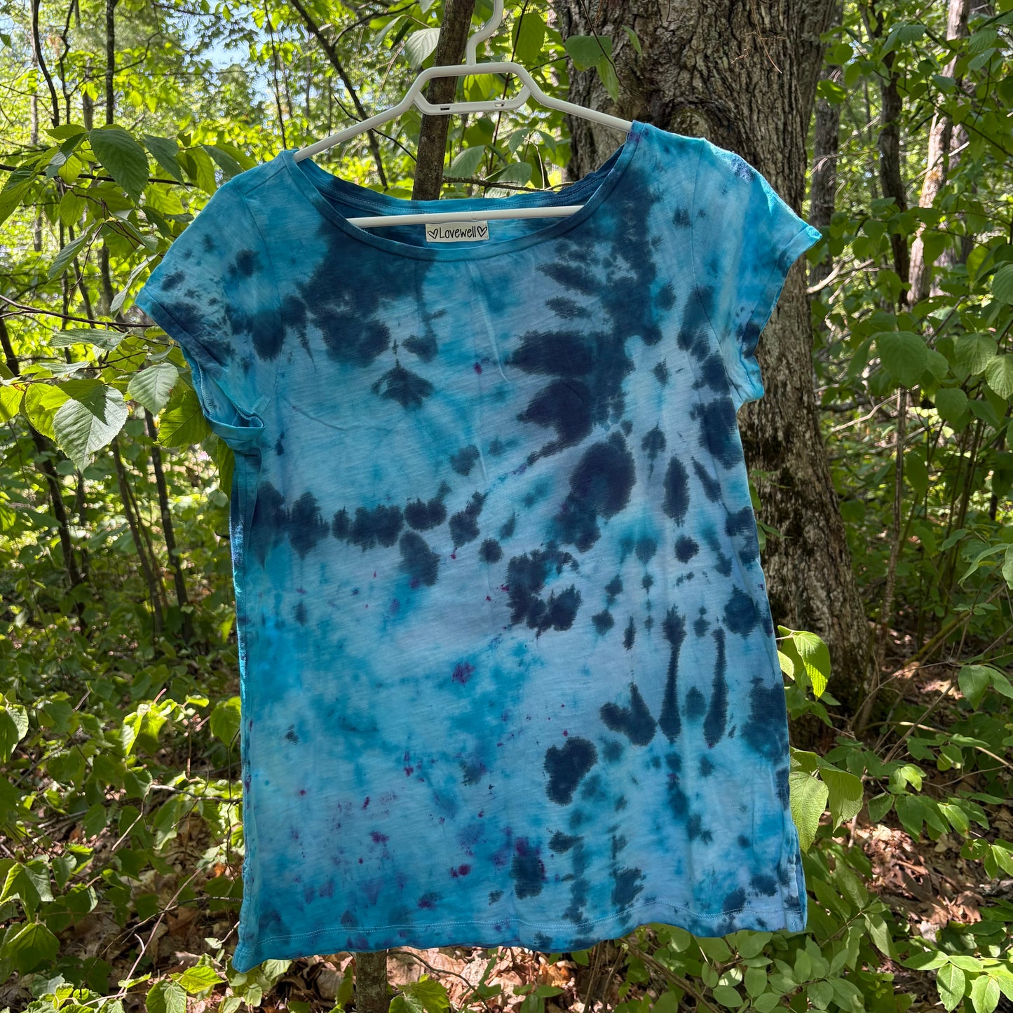 S/M Indigo Swirl Tee