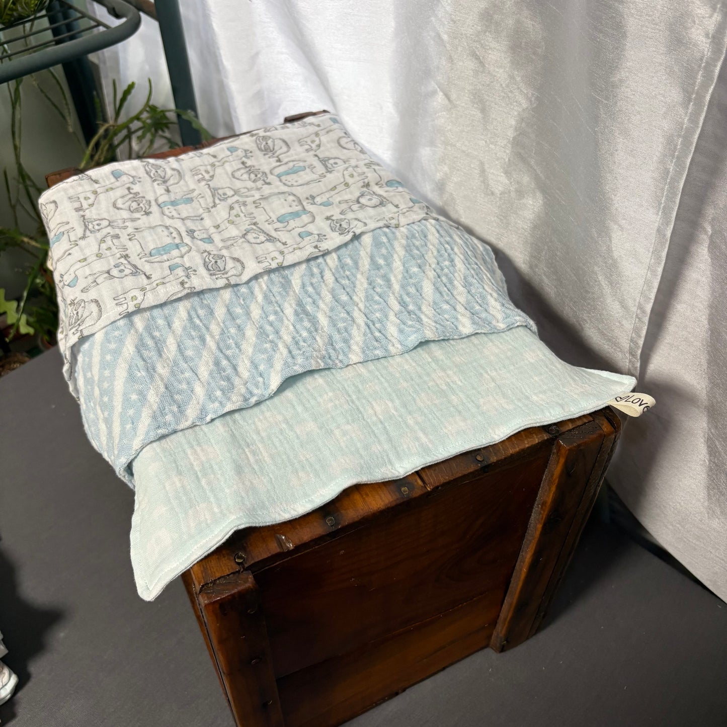 Animals+Stripes+Clouds Baby Burp Cloth Bundle