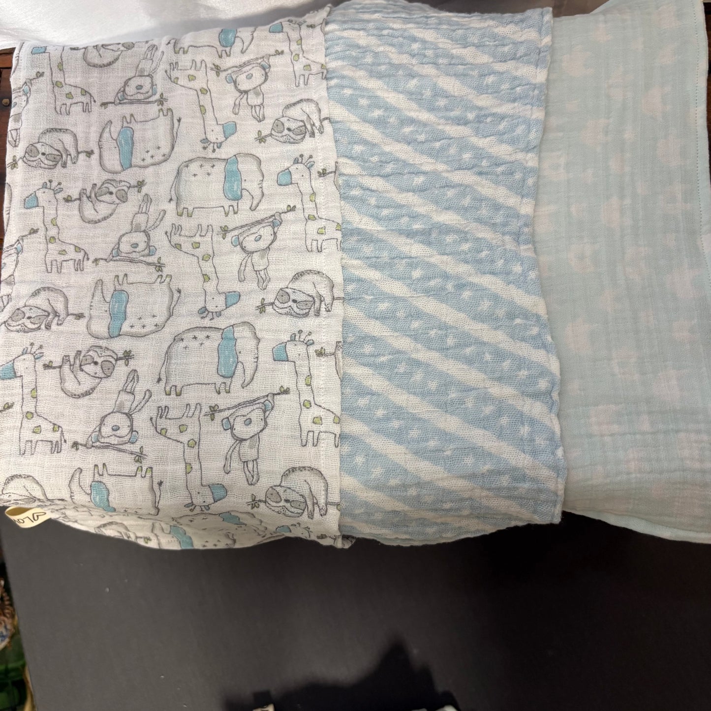 Animals+Stripes+Clouds Baby Burp Cloth Bundle